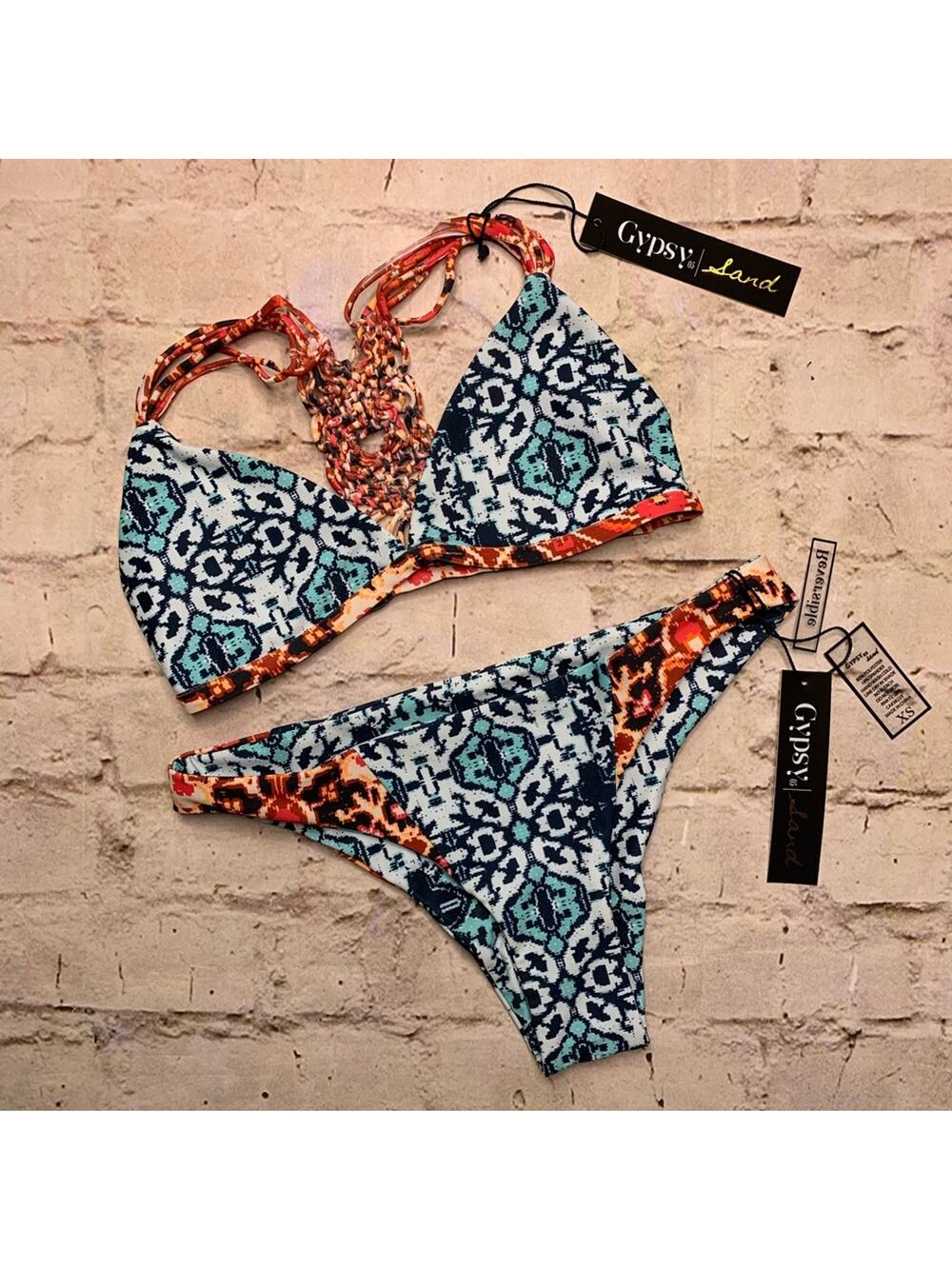 Gypsy 05 Reversible Bikini in Multi Aqua